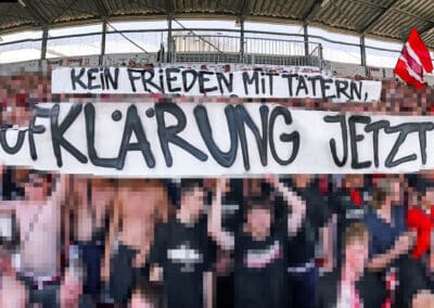 Spruchband in Wiesbaden von Wehen Wiesbaden Ultras